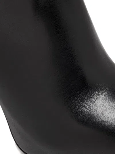 Stuart Weitzman 90mm Babette Leather Platform Booties In Black