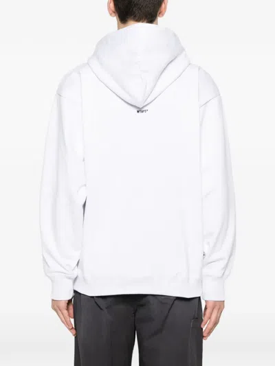Wtaps Drawstring Hoodie In White