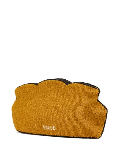 Staud Beaded Couch Clutch In Yellow