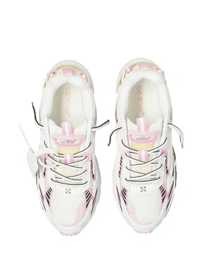 Off-white Multicolor Polyester Athletic Sneakers In White