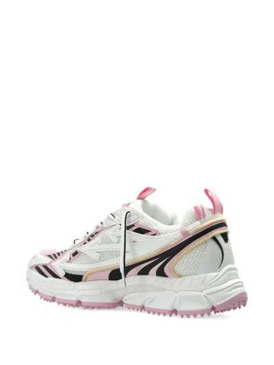 Off-white Multicolor Polyester Athletic Sneakers In White