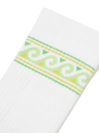 Casablanca Patterned Socks In White