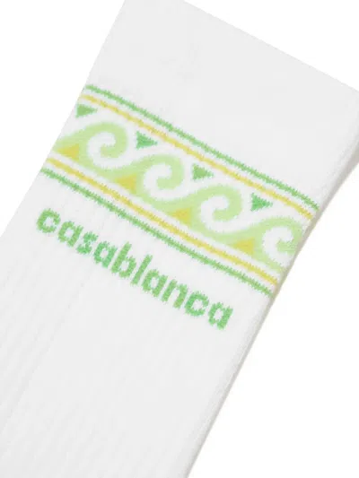 Casablanca Patterned Socks In White