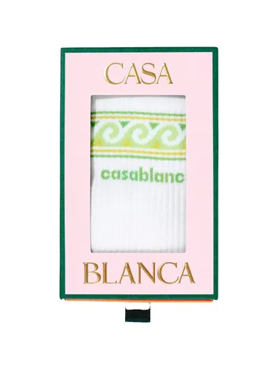 Casablanca Patterned Socks In White