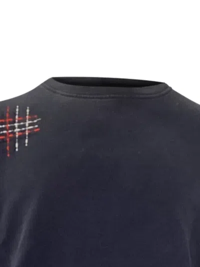 Pre-owned Thom Browne Cross-hatched Loopback Sweatshirt In Blue