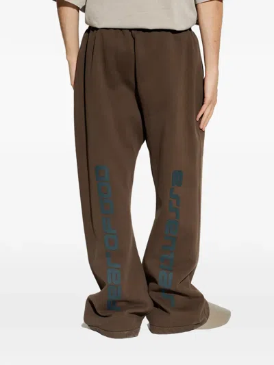 Essentials Drawstring Track Pants In Brown