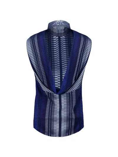 Zeus + Dione Open-back Blouse In Multi