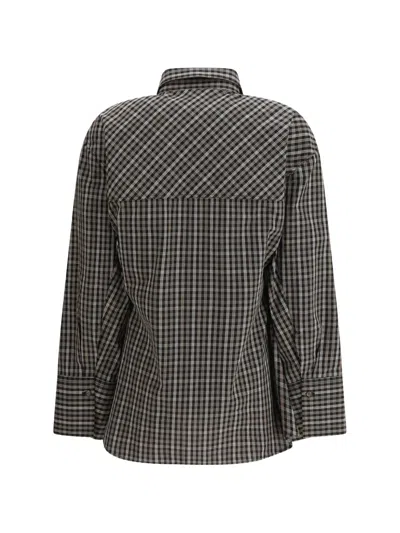 Rohe Multicolor Cotton Pattern Shirt In Gray