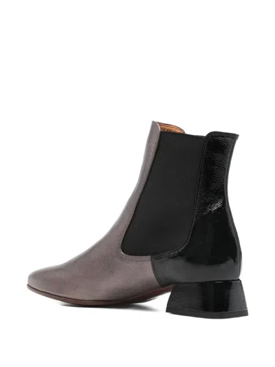 Chie Mihara Helix Pointed-toe Block-heel Boots In Gray