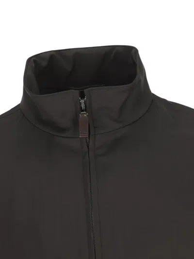 Herno Bomber 3 Layers Wool Storm Loro Piana Jackets Brown In Brown