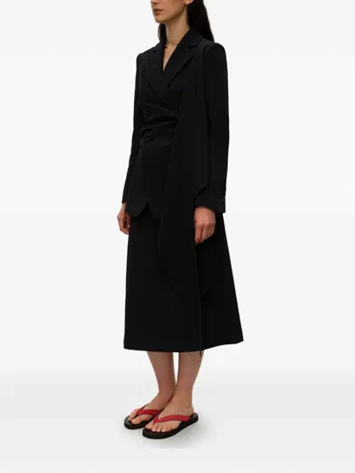 Ely Ely Draped Blazer In Black