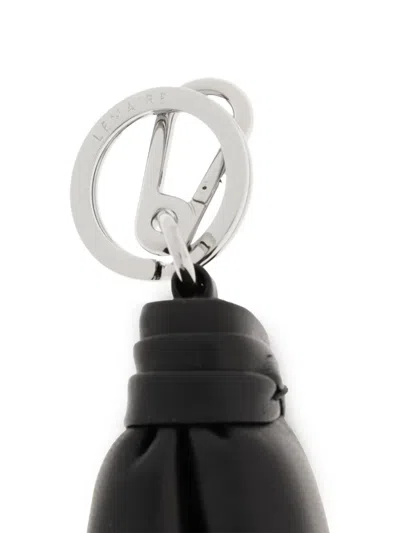 Lemaire Ring Loop Keyring In Black