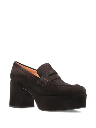 Gianvito Rossi Loafer-style Platform Pumps In Brown