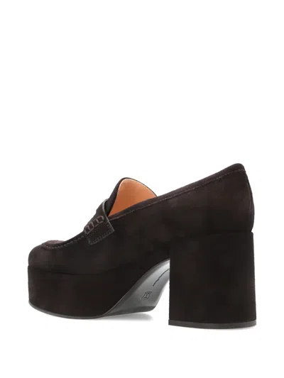 Gianvito Rossi Loafer-style Platform Pumps In Brown