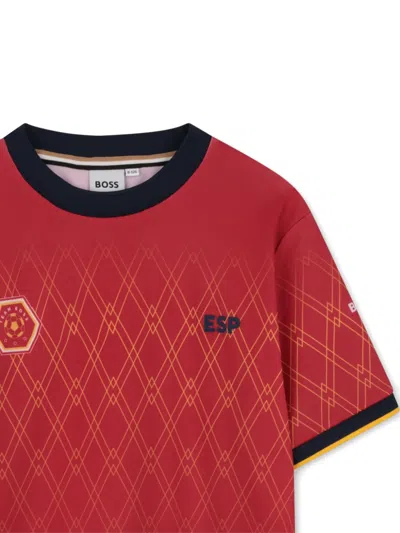 Bosswear Diamond-pattern T-shirt In Red