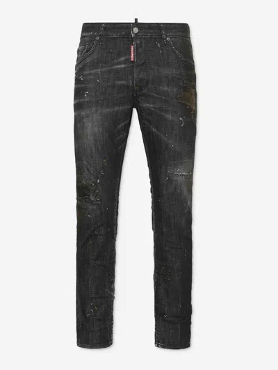Dsquared2 Dsquared Black Stretch Denim Skater Jeans In Black