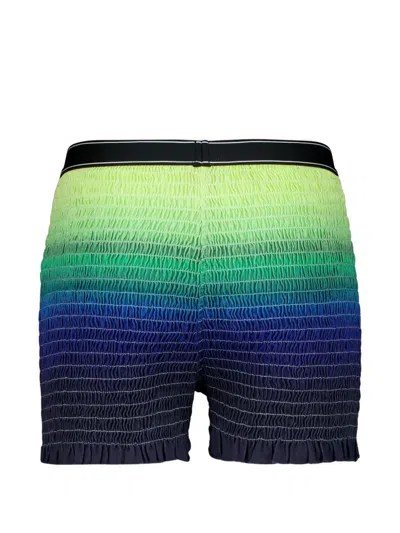 Casablanca Gradient-design Shirred-texture Shorts In Multi