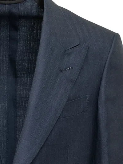 Tom Ford Single-breasted Blazer In Blue