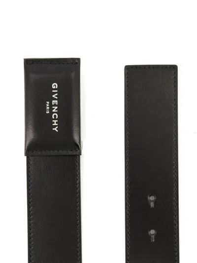 Givenchy Leather Antigona Plaque Belt 40mm Accessories In Black