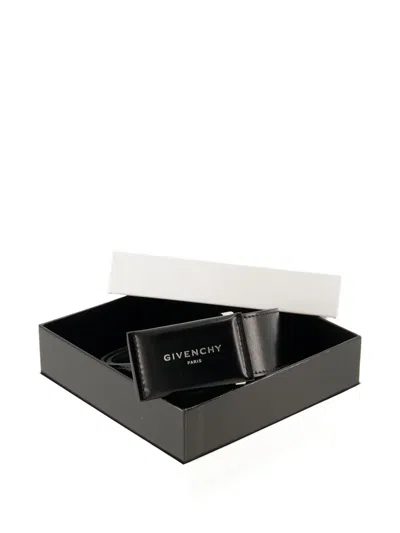 Givenchy Leather Antigona Plaque Belt 40mm Accessories In Black