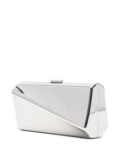 Simkhai Ripple Clutch Bag In Silver