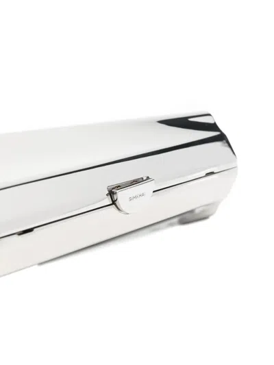 Simkhai Ripple Clutch Bag In Silver