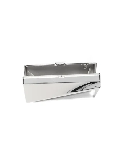 Simkhai Ripple Clutch Bag In Silver