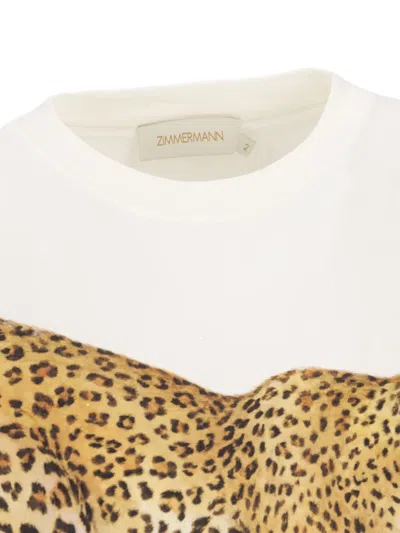 Zimmermann Printed Leopard Tee Leopard In Multi