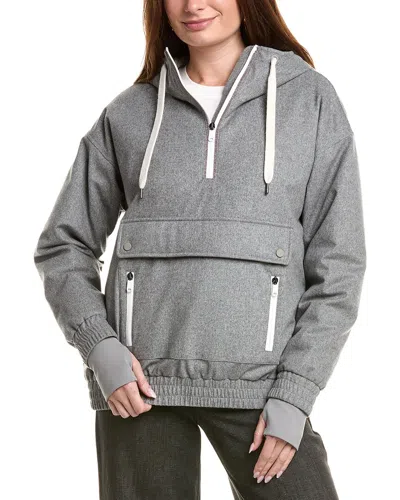 Brunello Cucinelli Wool Pullover Jacket In Gray