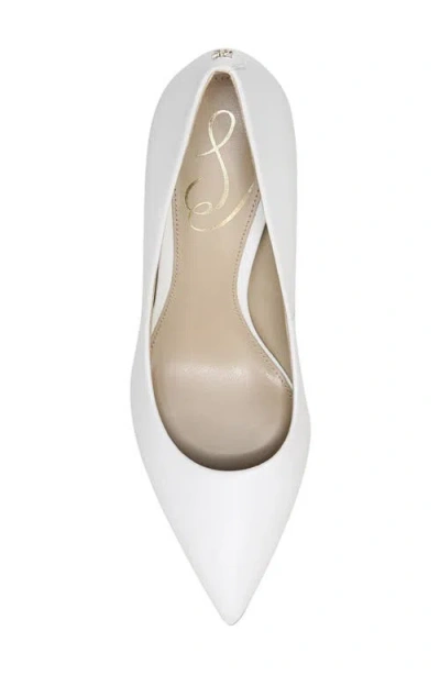 Sam Edelman Hazel Pointed Toe Pump Modern Ivory Leather In Multi