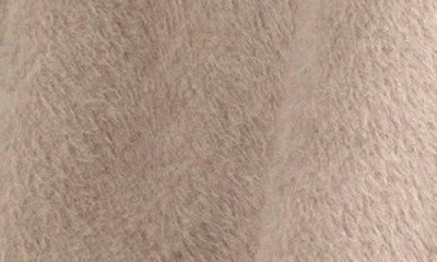 Sofia Cashmere Leather Trim Alpaca Blend Wrap In Brown