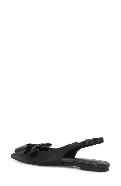 Berness Cinnamon Bow Slingback Flat In Black