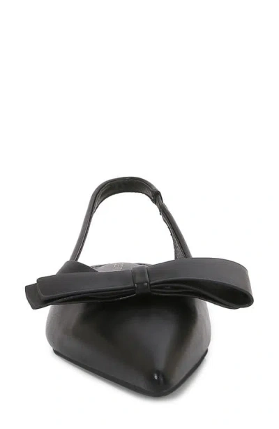 Berness Cinnamon Bow Slingback Flat In Black