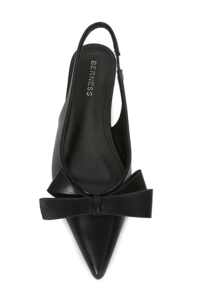 Berness Cinnamon Bow Slingback Flat In Black