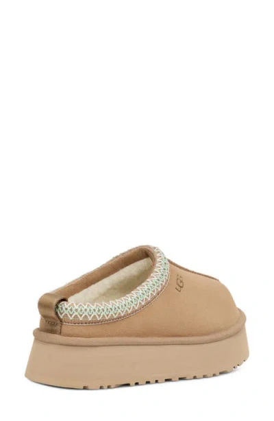 Ugg Tazz Beige Sabot With Embossed Logo In Suede Woman In Multi