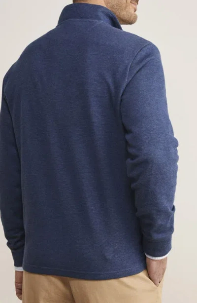 Vineyard Vines Saltwater Stripe Quarter Zip Pullover In Blue