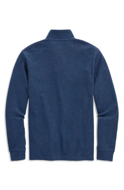 Vineyard Vines Saltwater Stripe Quarter Zip Pullover In Blue