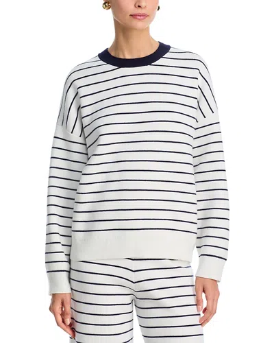 French Connection Marley Striped Sweater In White