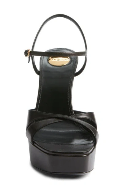 Saint Laurent Debbie Platform Sandal In Black