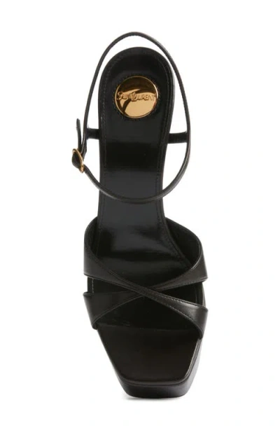 Saint Laurent Debbie Platform Sandal In Black