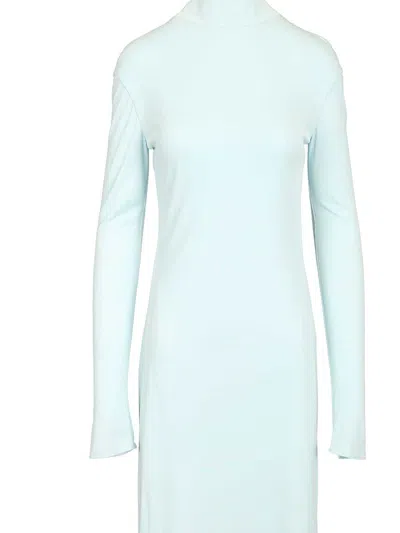 Tom Ford Crepe Jersey Long Sleeve Evening Dress Dresses Light Blue In Blue
