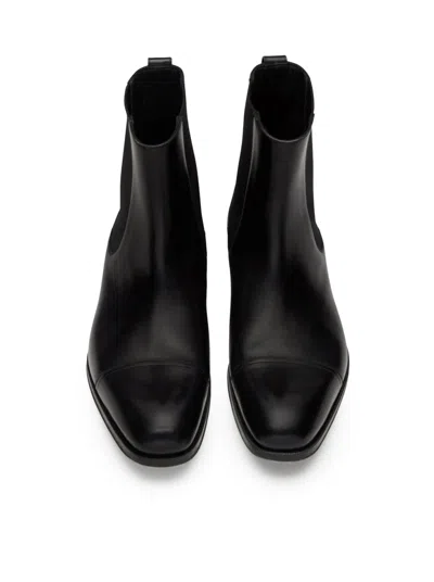 Tom Ford Edgar Polished Leather Chelsea Boots In Black