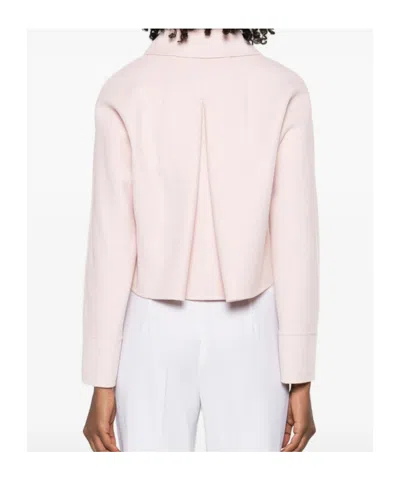 Max Mara Collared Patch-pocket Jacket In Pink
