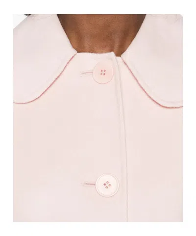 Max Mara Collared Patch-pocket Jacket In Pink