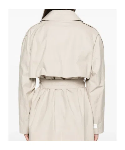 Max Mara Belted Double-breasted Coat In White