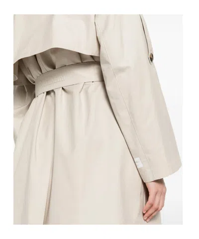 Max Mara Belted Double-breasted Coat In White