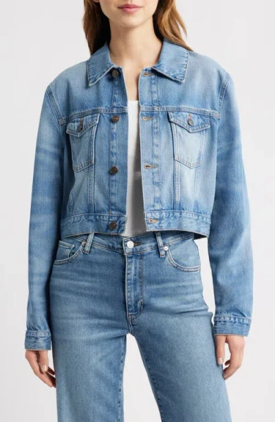 Frame The Off Duty Denim Trucker Jacket In Blue