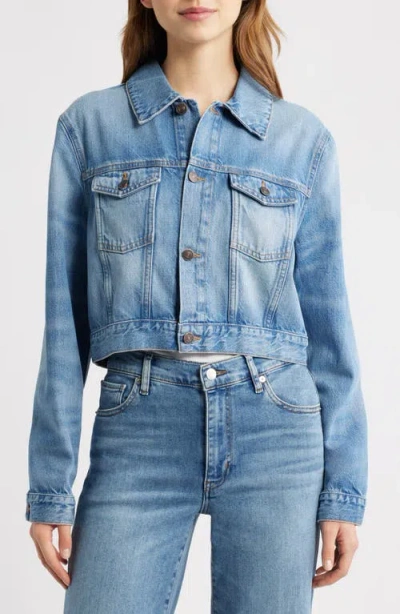 Frame The Off Duty Denim Trucker Jacket In Blue