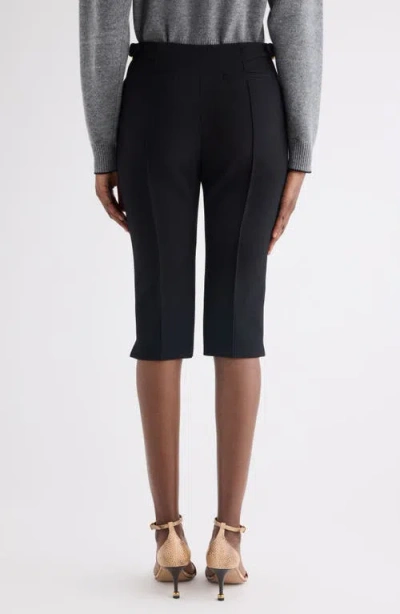Chloé Tailored Wool Crepe Capri Pants In Black