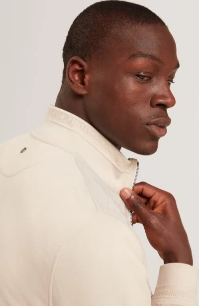 Ted Baker Durano Quilt Front Piqué Jacket In Pink